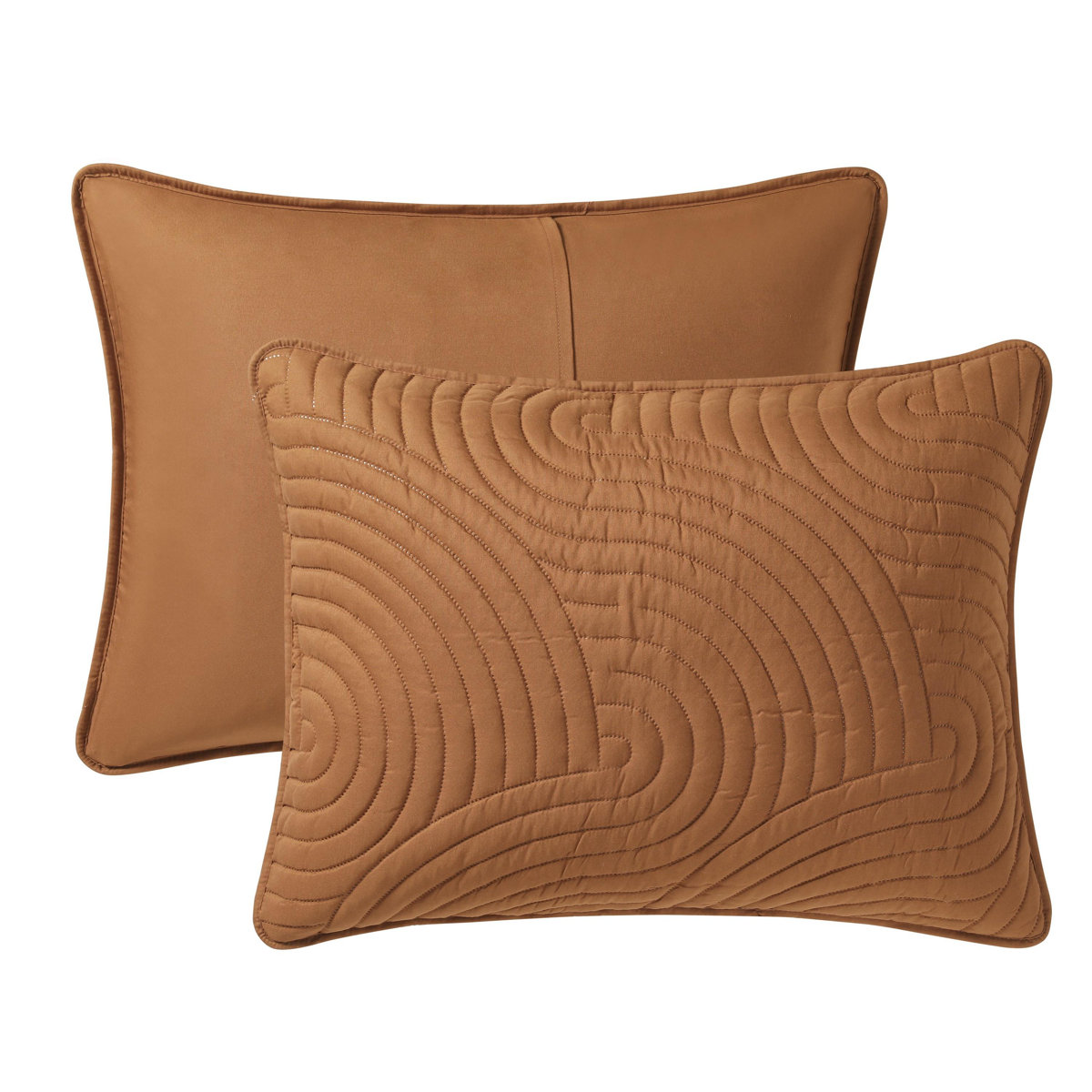 Image showcasing VCNY Sands 3-Piece Curved Pinsonic Textured Quilt Set & Reviews | Wayfair